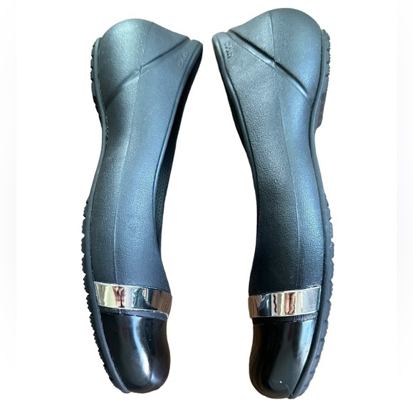 CROCS KADEE BLACK CAP TOE MIRROR BAND BALLET FLATS SIZE 8 - Picture 3 of 10